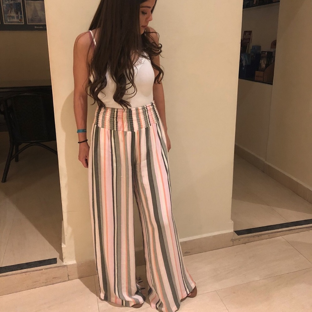 Striped palazzo pants